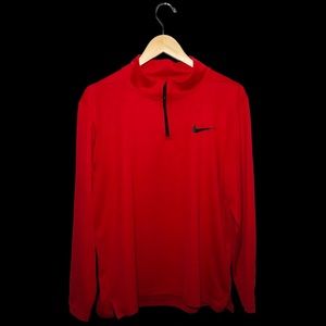 Nike Men’s (L) Red Dri-Fit Half-Zip